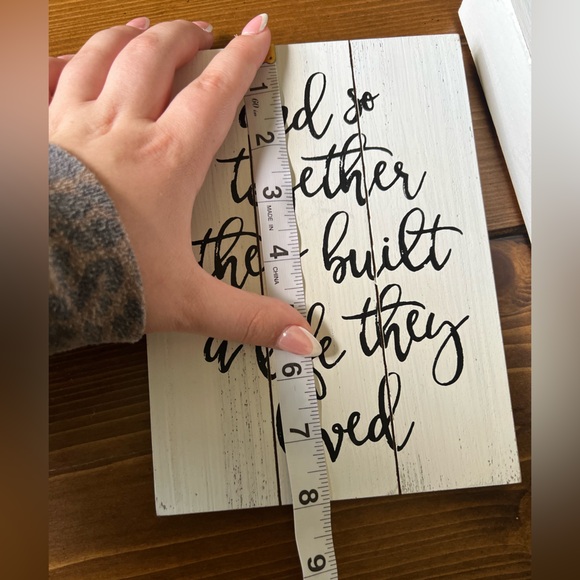 Rustic Farmhouse Black White Wedding Marriage Quotes Wall & Home Decor Set of 2 - Picture 7 of 8